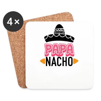 Papa Nacho - Untersetzer (4er-Set) - Weiß - Vorne