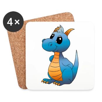 Blue Dragon - Dessous de verre (lot de 4) - blanc - Devant