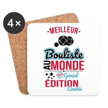 Best bowler in the world - 100% awesome - Coasters (set of 4) - white - Front