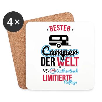 Le meilleur camping-car du monde - 100 % authentique - Dessous de verre (lot de 4) - blanc - Devant