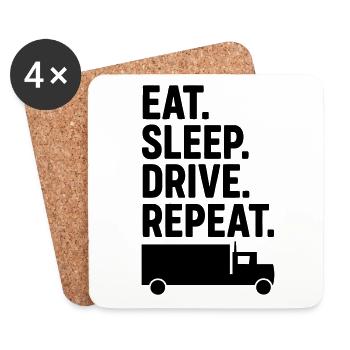 Truck Driver - Coasters (set of 4) - white - Front