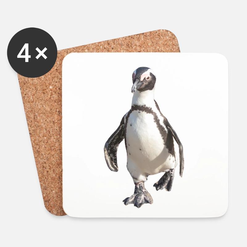 Pinguin - Untersetzer (4er-Set) - Weiß