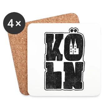 Cologne Design Carnival Souvenir Carnival Cologne - Coasters (set of 4) - white - Front