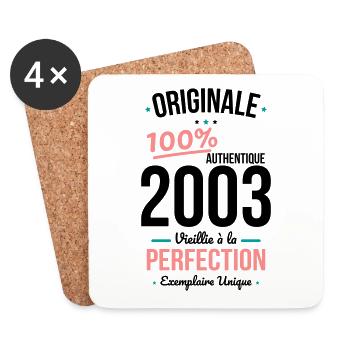 Anniversaire 20 ans - Originale 2003 - Dessous de verre (lot de 4) - blanc - Devant