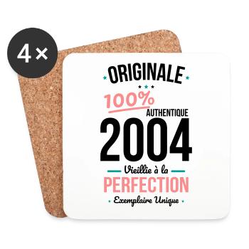 Anniversaire 20 ans - Originale 2004 - Dessous de verre (lot de 4) - blanc - Devant