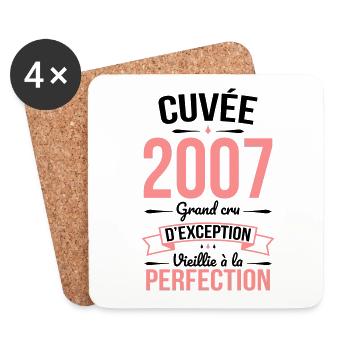 18th Birthday - 2007 - Humor Gift - Coasters (set of 4) - white - Front
