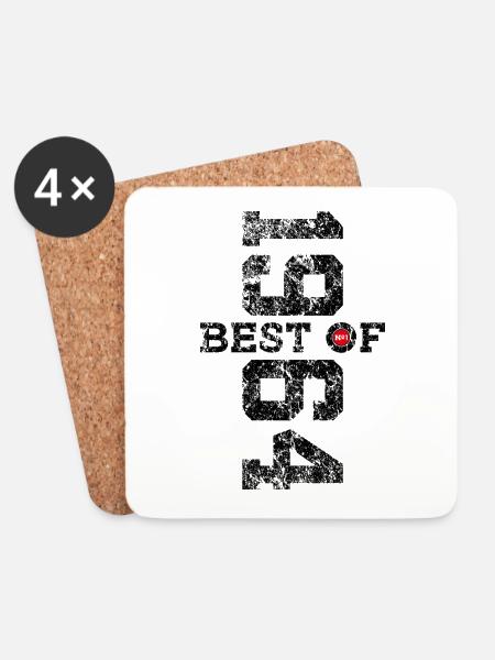 62. GEBURTSTAG BEST OF 1964 - Untersetzer (4er-Set) - Weiß