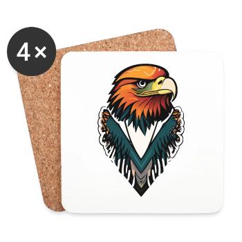 Aigle - Dessous de verre (lot de 4) - blanc - Devant