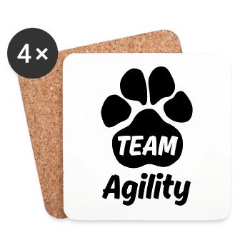 Team Agility - Untersetzer (4er-Set) - Weiß - Vorne