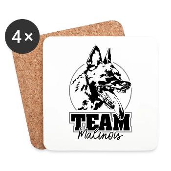 TEAM MALINOIS Dog Sport Dogs IGP Wilsigns - Coasters (set of 4) - white - Front