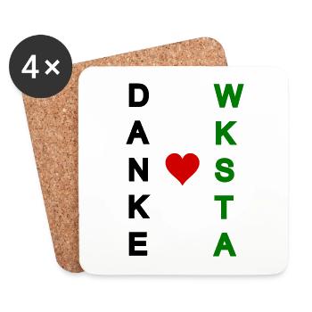 WKSTA, kurz, övp, österreichische Politik korrupt - Untersetzer (4er-Set) - Weiß - Vorne