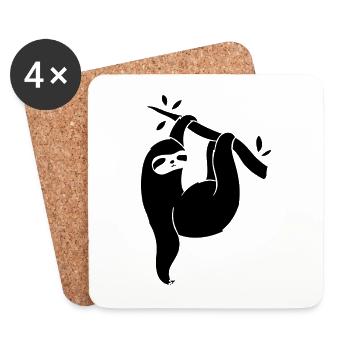 Sloth Chill Relax Relax Time out - Coasters (set of 4) - white - Front