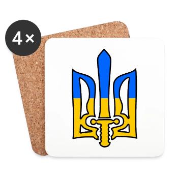 Ukraine - Untersetzer (4er-Set) - Weiß - Vorne