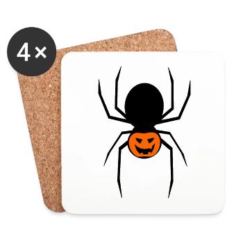 Spider Halloween Costume - Coasters (set of 4) - white - Front