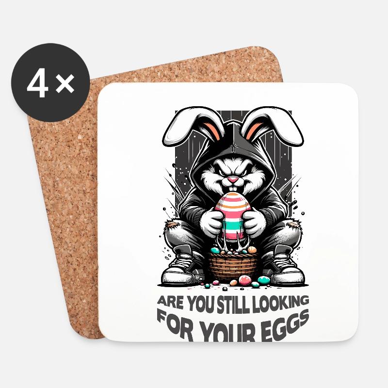 are you still looking for your eggs - Untersetzer (4er-Set) - Weiß
