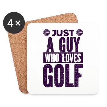 Golf - Golfclub Goldspieler Birdie Elite Luxus - Untersetzer (4er-Set) - Weiß - Vorne