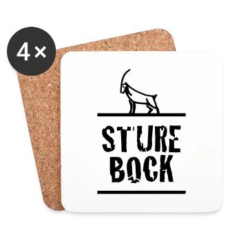 Sture Bock | Schweiz | Schweizerdeutsch | Outdoor - Untersetzer (4er-Set) - Weiß - Vorne