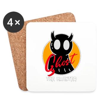 The Haunted Ghost Cool Cartoon - Untersetzer (4er-Set) - Weiß - Vorne