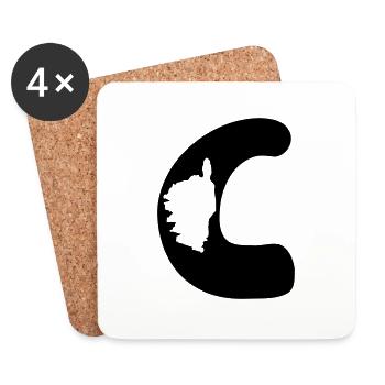 c corse map - Coasters (set of 4) - white - Front