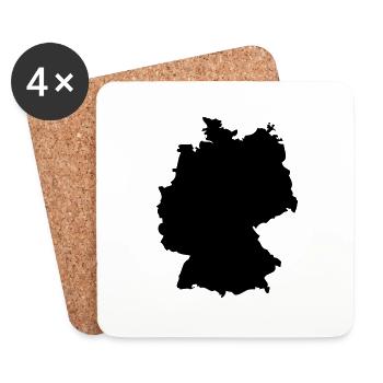 allemagne - Dessous de verre (lot de 4) - blanc - Devant