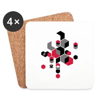 cubist - Coasters (set of 4) - white - Front
