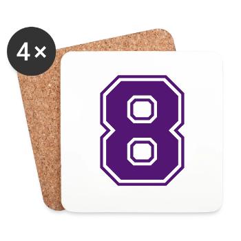 8 - Untersetzer (4er-Set) - Weiß - Vorne