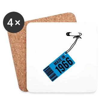 Birthday T-Shirt 1966 - Coasters (set of 4) - white - Front