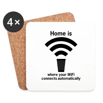 WLAN-Zone Bembel Home - Untersetzer (4er-Set) - Weiß - Vorne