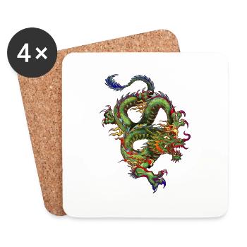 DRAGON BY cs - Dessous de verre (lot de 4) - blanc - Devant