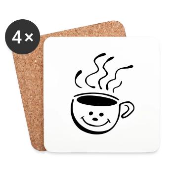 tasse von wicki_de - Untersetzer (4er-Set) - Weiß - Vorne