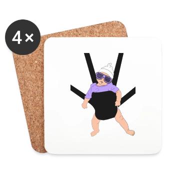 Hangover Babe - Coasters (set of 4) - white - Front
