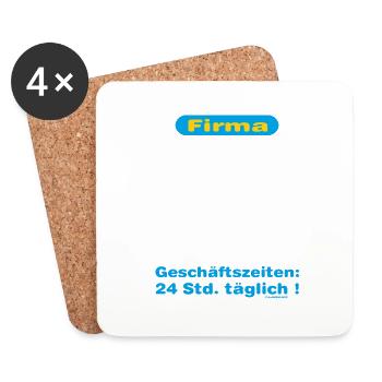 Firma Papa Gmbh RAHMENLOS® - Untersetzer (4er-Set) - Weiß - Vorne