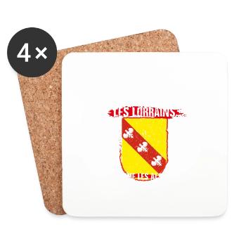Au 8eme jour, Dieu créa les lorrains - Dessous de verre (lot de 4) - blanc - Devant