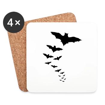 bat - Coasters (set of 4) - white - Front