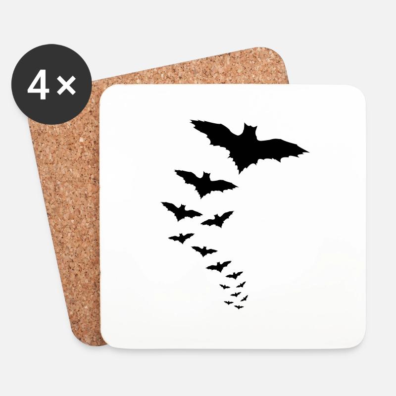 bat - Coasters (set of 4) - white