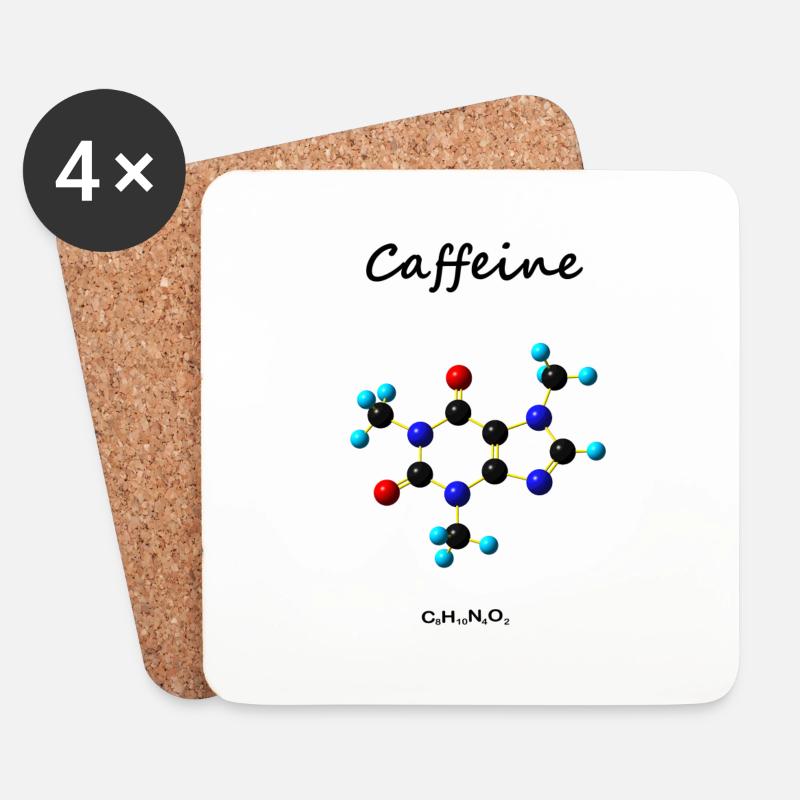 Caffeine - Untersetzer (4er-Set) - Weiß