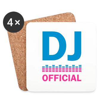 dj official - Coasters (set of 4) - white - Front