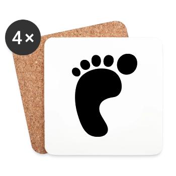 footprint kids - Coasters (set of 4) - white - Front