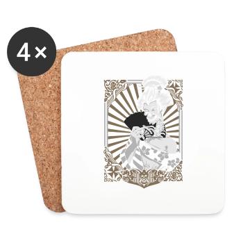 Zombie Geisha - Coasters (set of 4) - white - Front