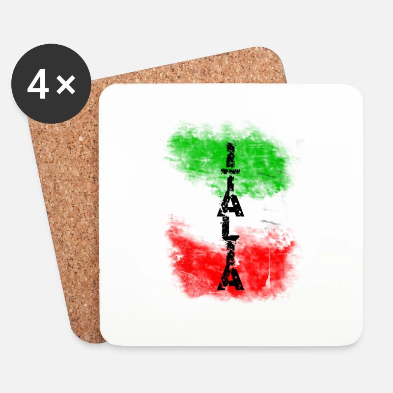 italia - Untersetzer (4er-Set) - Weiß