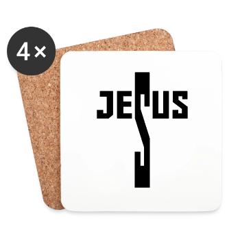 jesus - Dessous de verre (lot de 4) - blanc - Devant