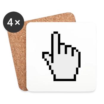 pointer / cursor - Untersetzer (4er-Set) - Weiß - Vorne