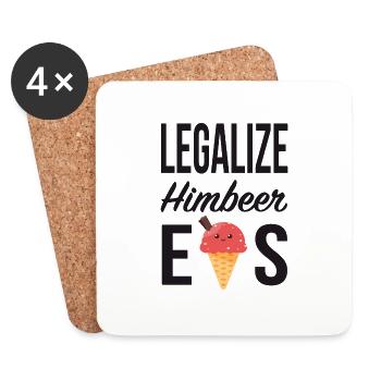 LEGALIZE HIMBEER EIS - Untersetzer (4er-Set) - Weiß - Vorne
