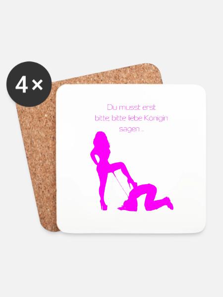Königin - Untersetzer (4er-Set) - Weiß