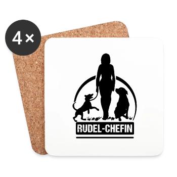 Rudel-Chefin - Untersetzer (4er-Set) - Weiß - Vorne