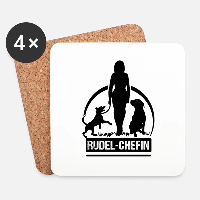 Rudel-Chefin - Untersetzer (4er-Set) - Weiß