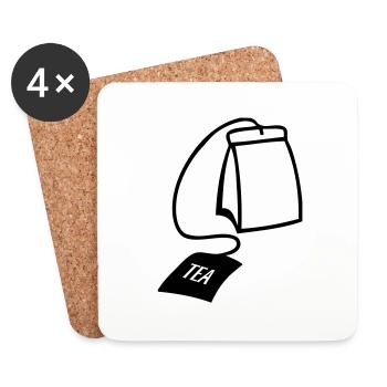 teabag - Untersetzer (4er-Set) - Weiß - Vorne