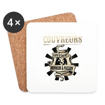 Meilleurs couvreurs - Dessous de verre (lot de 4) - blanc - Devant