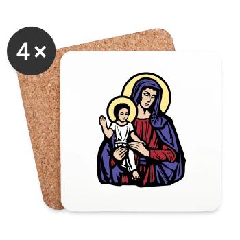 Mary and Jesus eu - Coasters (set of 4) - white - Front