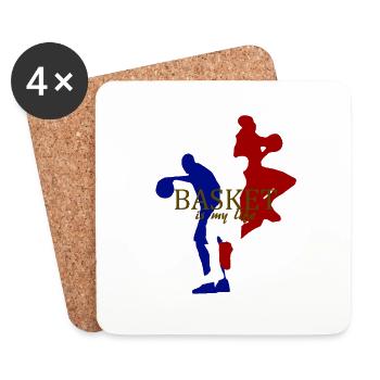 basket is my life - Coasters (set of 4) - white - Front